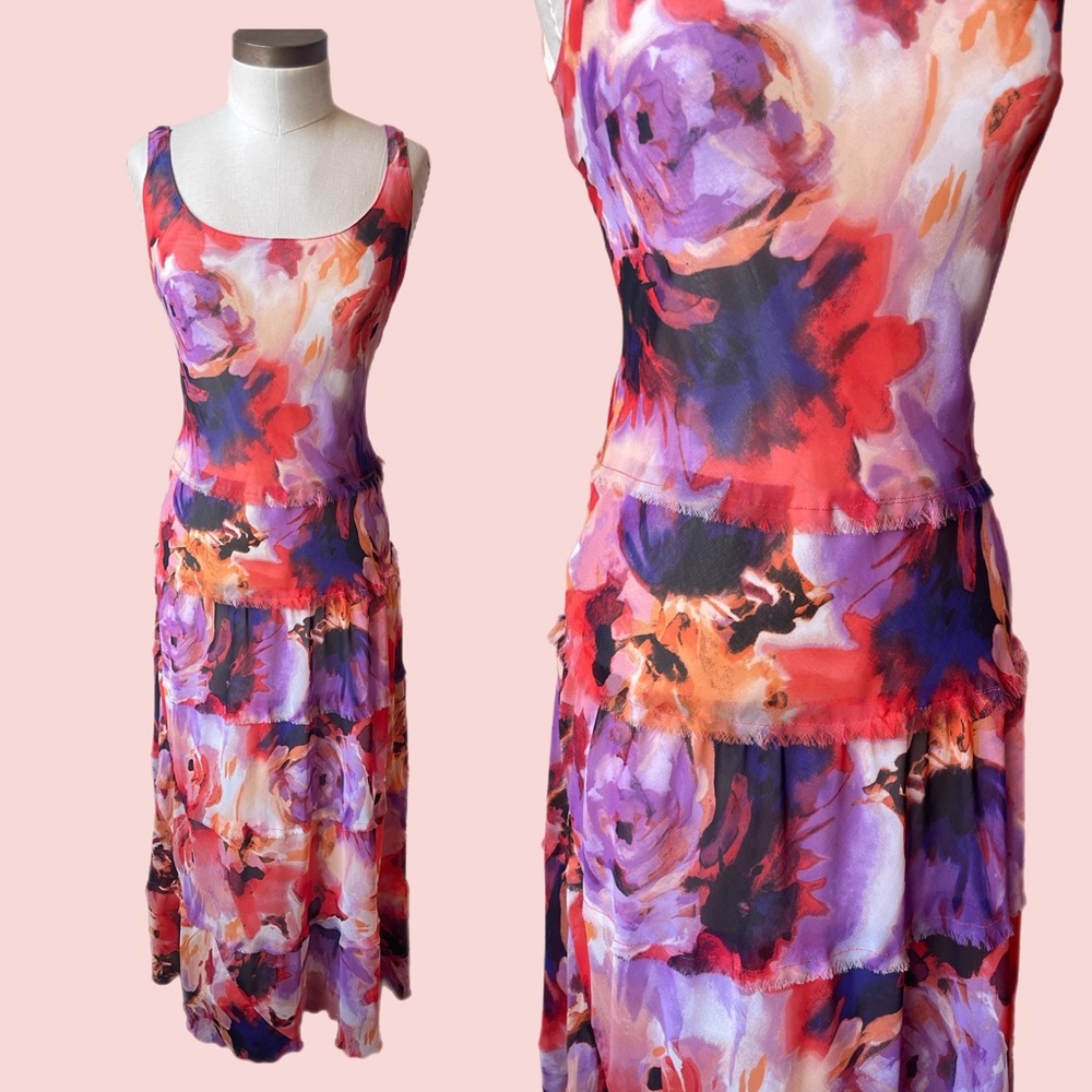 Floral Sleeveless Dress - Multicolor